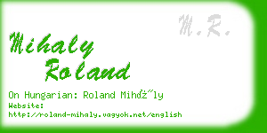 mihaly roland business card